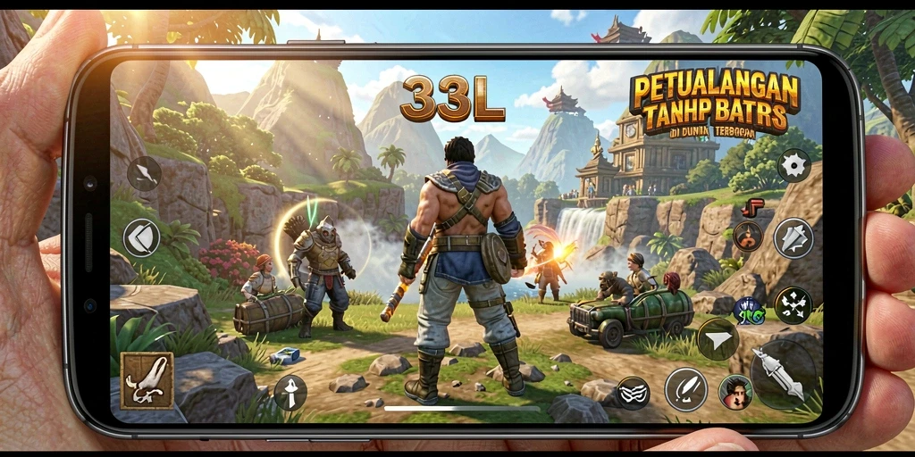 Screenshot dari gameplay 33L yang menunjukkan petualangan di dunia terbuka.