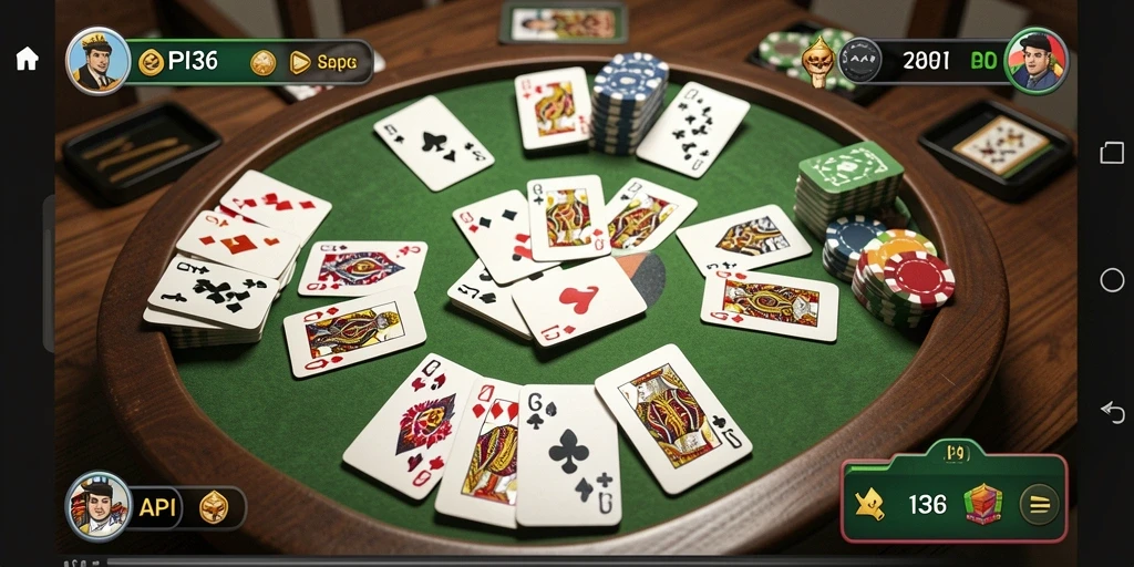 Screenshot gameplay API36 menunjukkan aksi seru permainan Gaple.