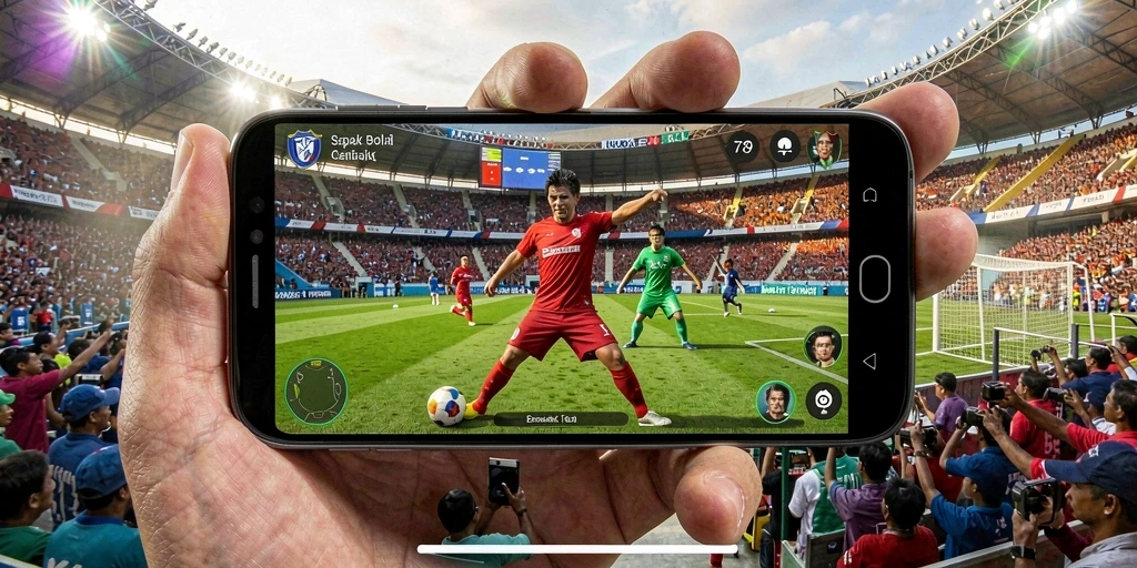 Tangkapan layar gameplay C789 yang menampilkan aksi seru di lapangan.