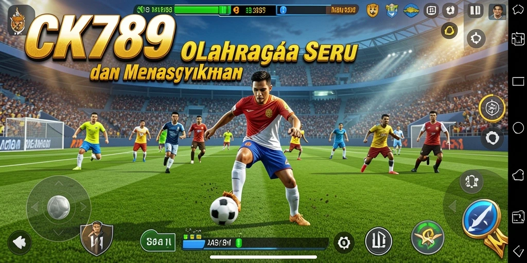 Screenshot gameplay CK789 menampilkan aksi olahraga yang seru.