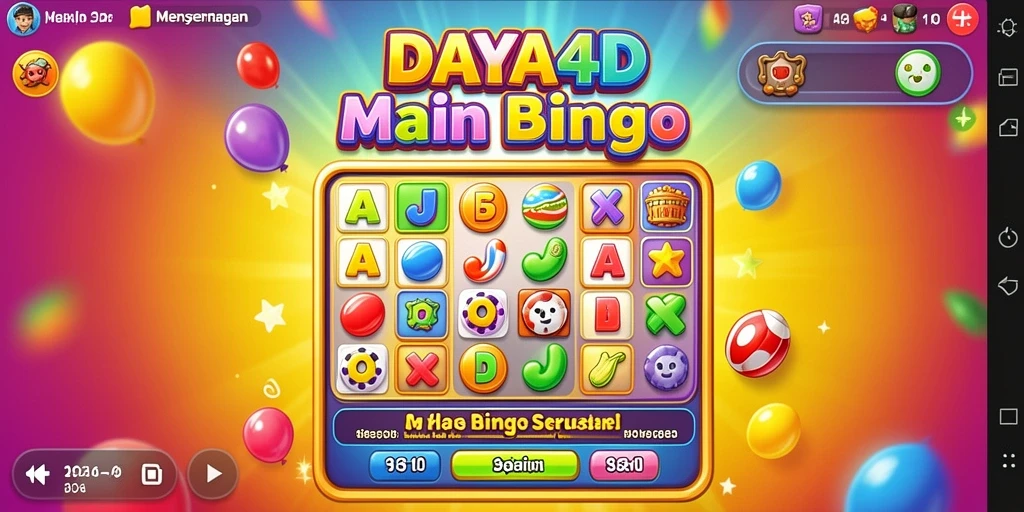 Tampilan gameplay seru di aplikasi Bingo DAYA4D.