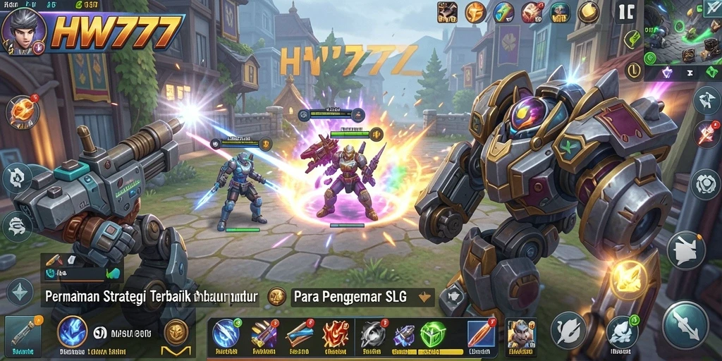 Tampilan gameplay mendebarkan dalam dunia strategis HW777.