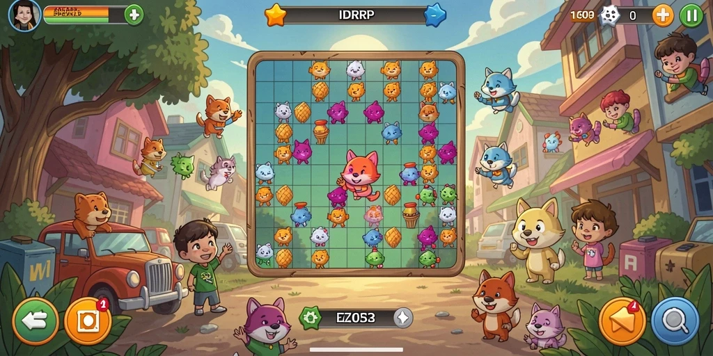 Gameplay seru dalam IDRRP yang menampilkan berbagai puzzle menarik.