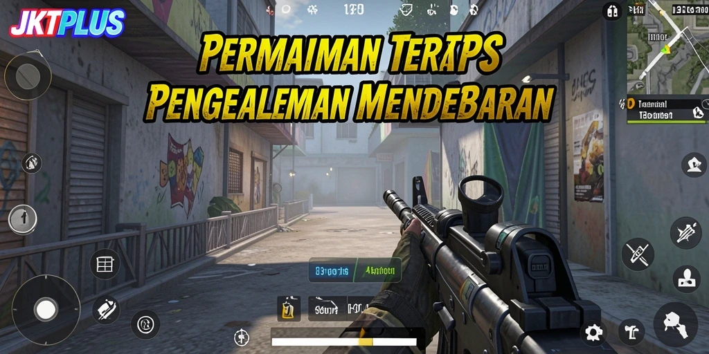 Screenshot JKTPLUS menampilkan aksi mendebarkan dalam pertempuran TPS.