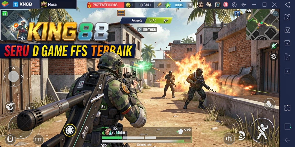 Tampilan mendebarkan gameplay FPS dari KING88.