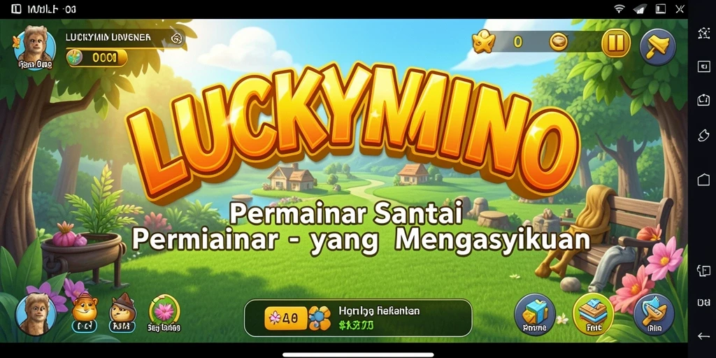 Tampilan gameplay LUCKYMINO yang menarik dan penuh warna.