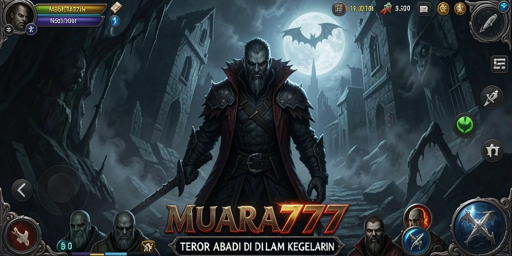 Tangkapan layar menampilkan aksi seru dalam atmosfir horror.