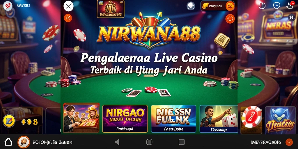 Tampilan gameplay Live Casino NIRWANA88 yang memukau dengan dealer profesional.