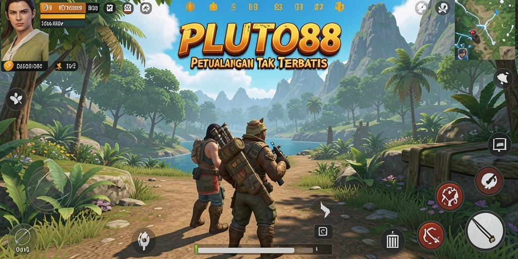 Screenshot gameplay PLUTO88 yang menunjukkan keindahan dunia terbuka.