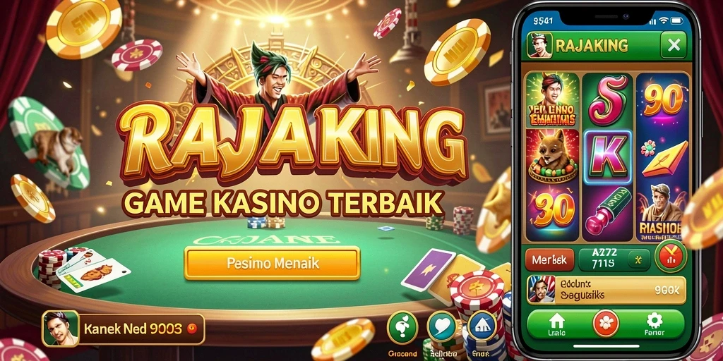 Screenshot utama RAJAKING menampilkan gameplay seru dan mendebarkan dari kasino.