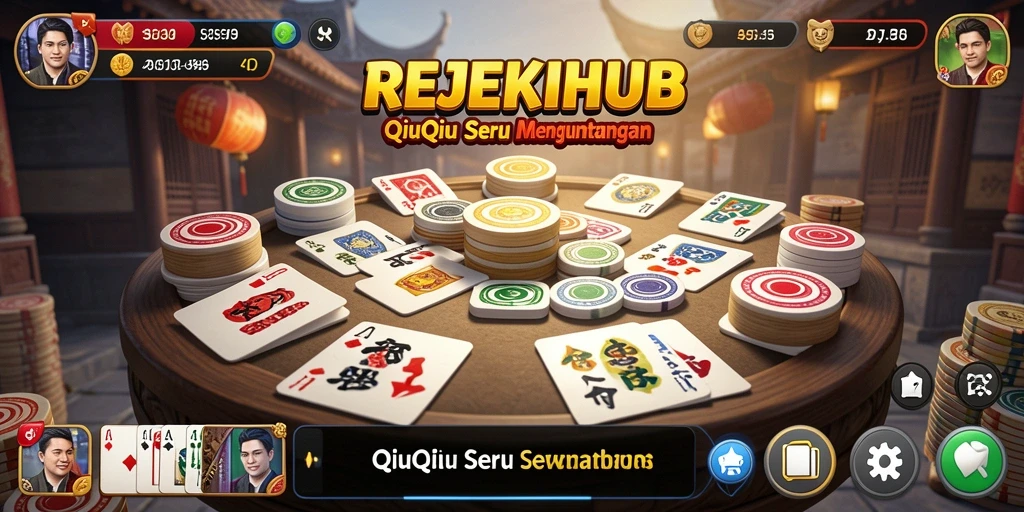 Tampilan gameplay seru dalam permainan QiuQiu.