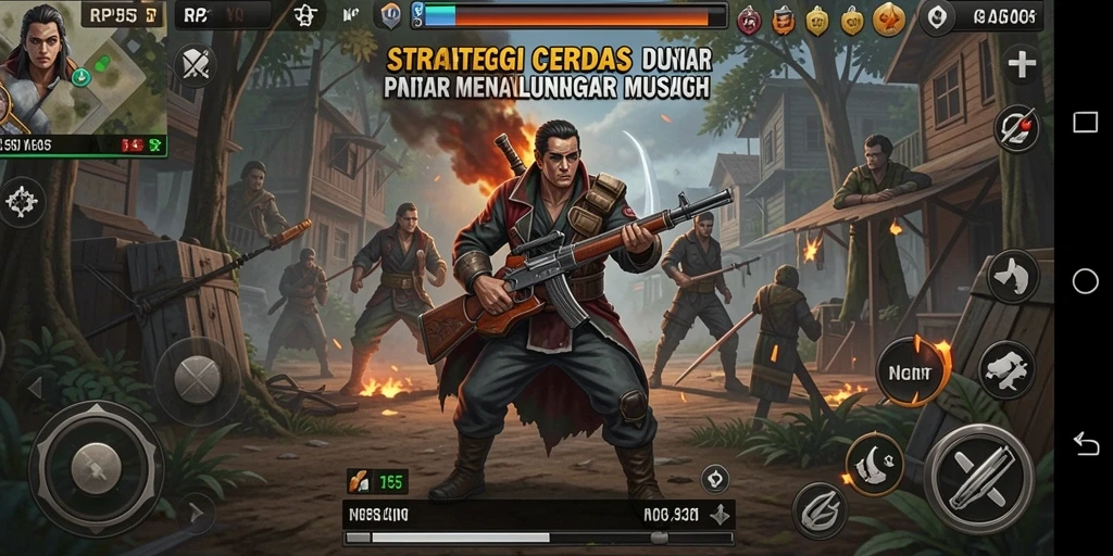 Tampilan gameplay RP55 dengan aksi strategi yang mendebarkan.