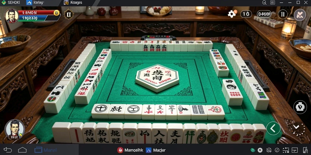 Tampilan menarik dari gameplay SEHOKI dengan grafis Mahjong yang menawan.