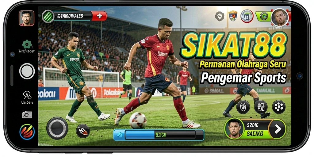 Tampilan gameplay menegangkan dalam SIKAT88, penuh aksi olahraga.