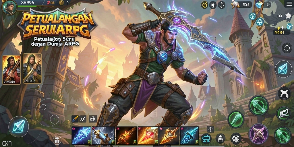 Tampilan menarik dari gameplay ARPG SR996 dengan pertarungan seru.