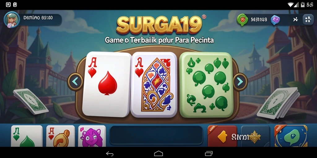 Tampilan gameplay menarik dari SURGA19 dalam permainan Domino.