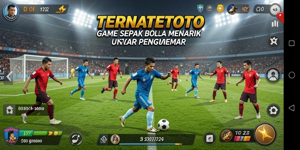 Tangkapan layar utama TERNATETOTO menunjukkan aksi seru pertandingan sepak bola.