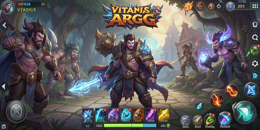 Screenshot gameplay VITA555 menampilkan pertarungan seru dan karakter yang menawan.