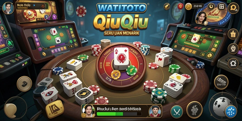 Screenshot utama WATITOTO menunjukkan gameplay QiuQiu yang seru.