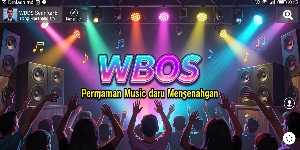 Screenshot gameplay WDBOS menampilkan aksi seru dalam bermain musik.